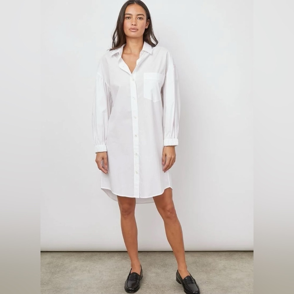 Rails Parson Poplin Shirt Dress White NWT
